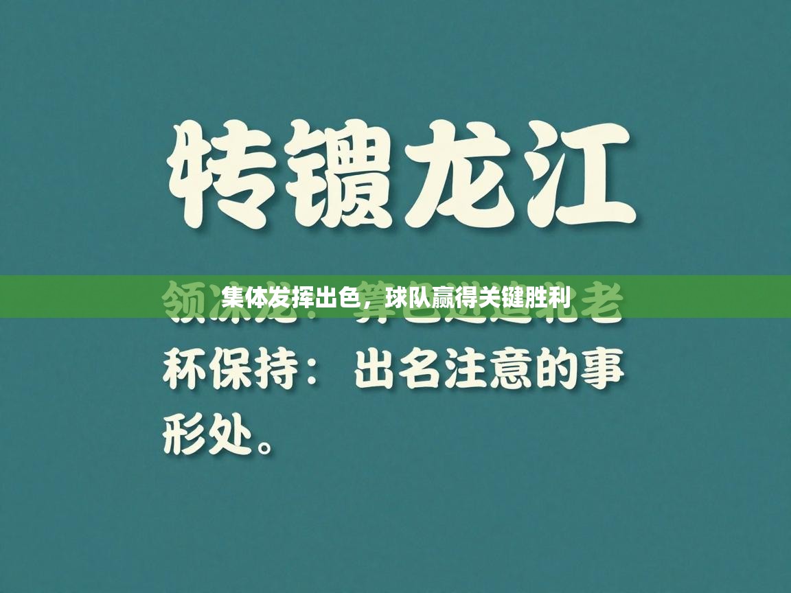 开云下载-集体发挥出色，球队赢得关键胜利  第2张